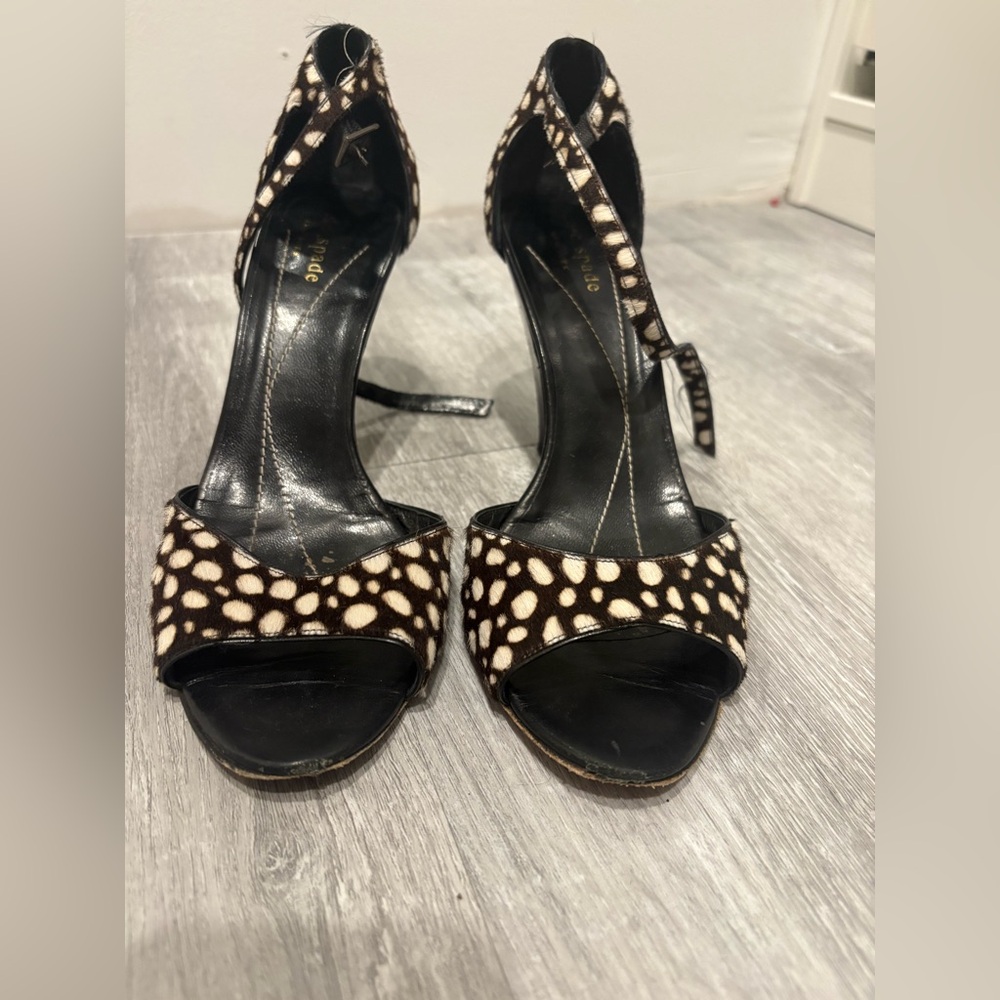 Kate Spade Black and White Polka Dot Heels
